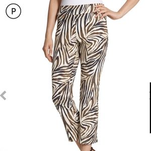 Chico's SO SLIMMING ZEBRA-PRINT CROP PANTS